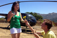 Los Angeles Sightseeing Tour by Helicopter with Mountaintop Landing and Champagne Toast